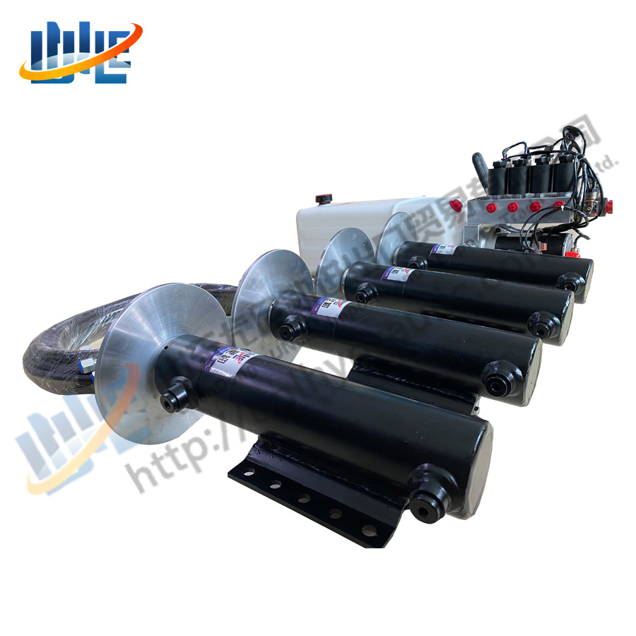 RV caravan use auto leveling system double acting hydraulic caravan