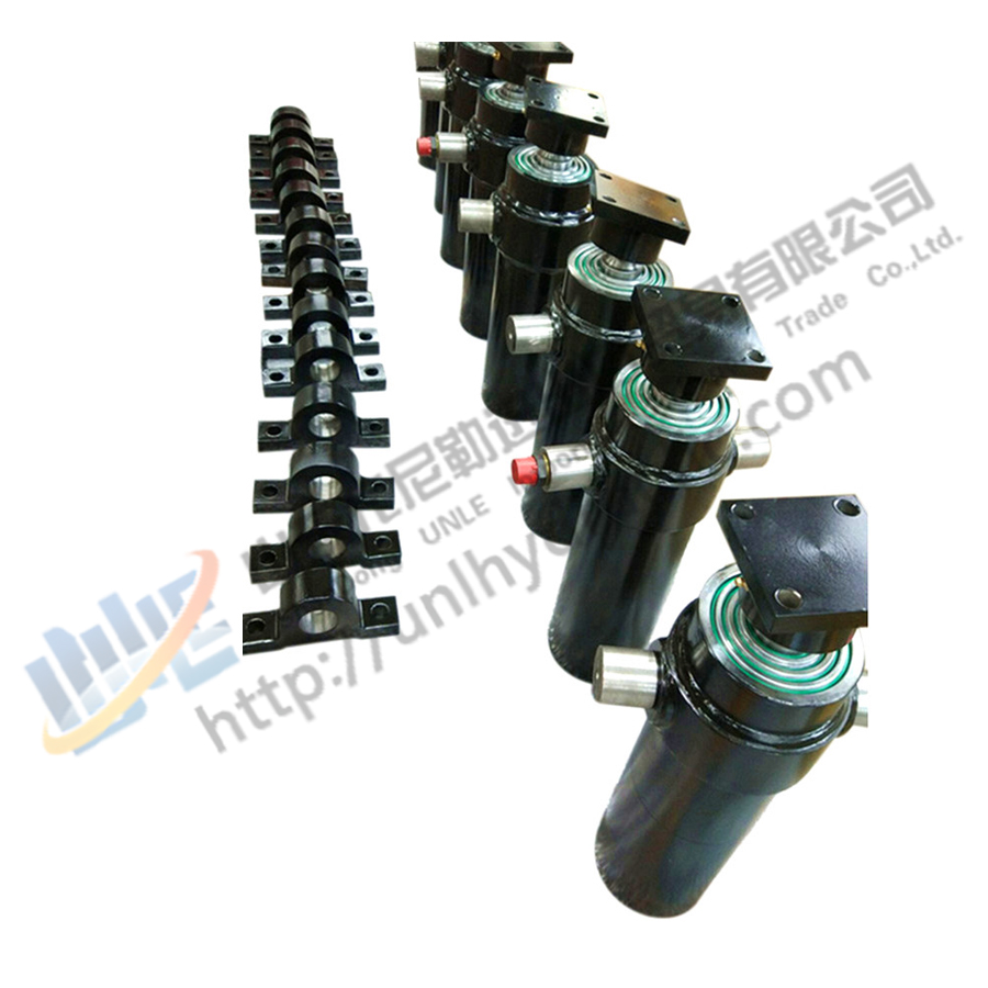 5 stage telescopic trunnion mounting hydraulic cylinder for tipper