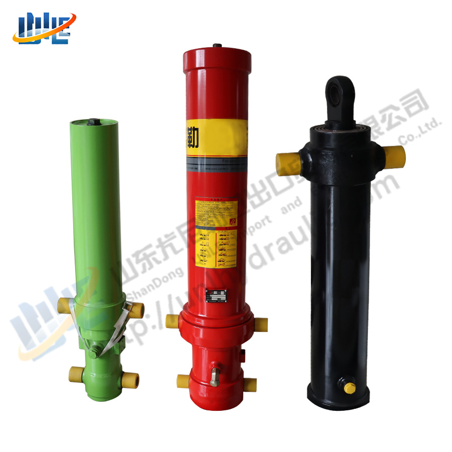 Customised FCFE series telescopic hydraulic cylinders for dump trucks and trailers in the