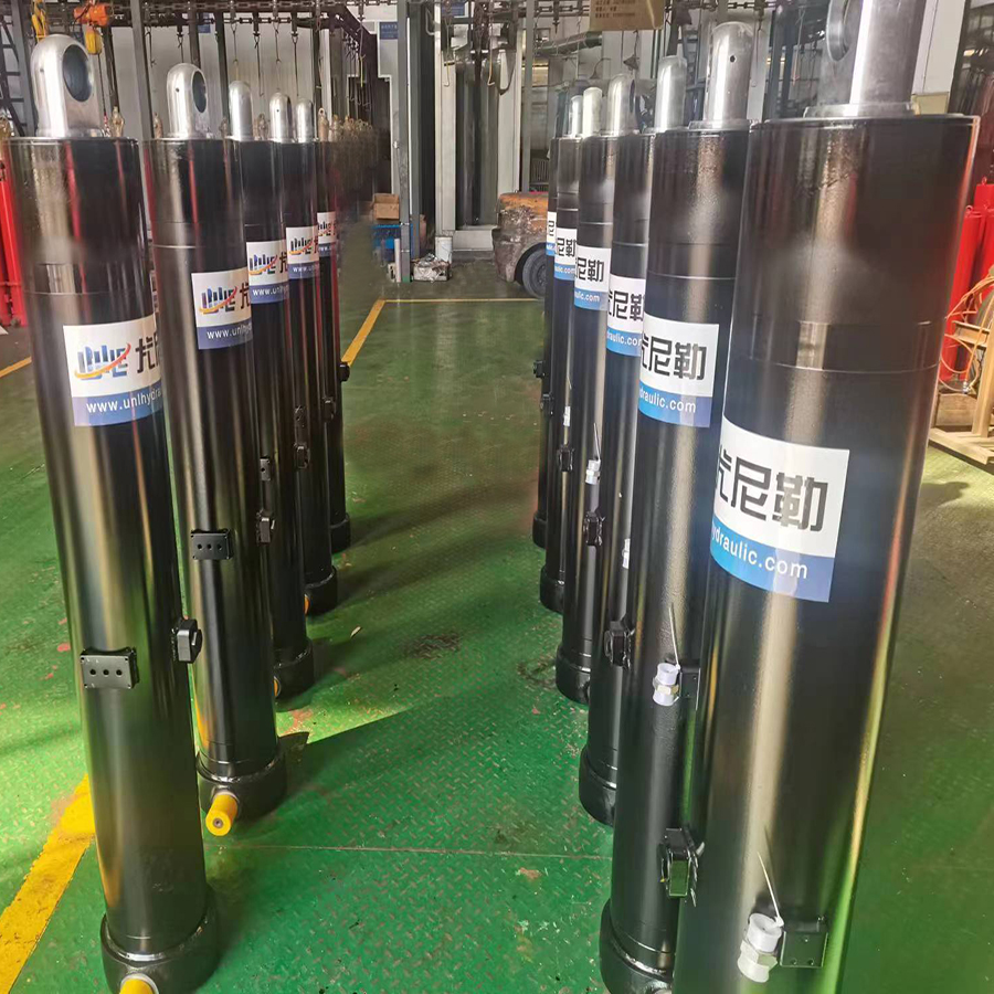 China hydraulic cylinder manufacturers FE 100 ton telescopic hydraulic cylinder for dump truck