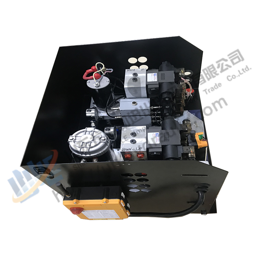 Hydraulic system for opening door lift cylinder and hydraulic power